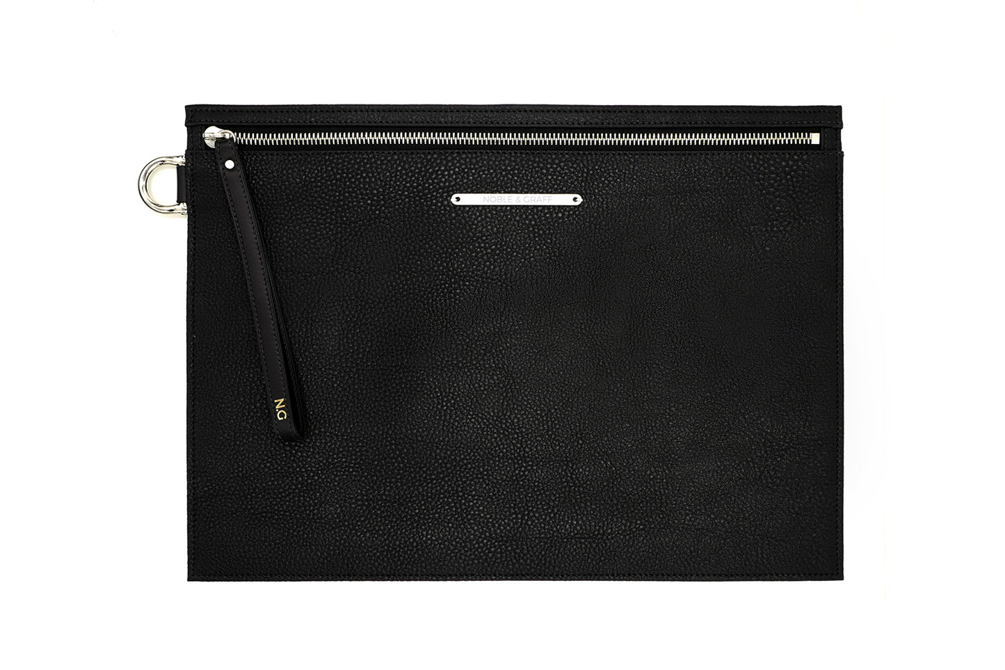 Document Pouch - Black Togo