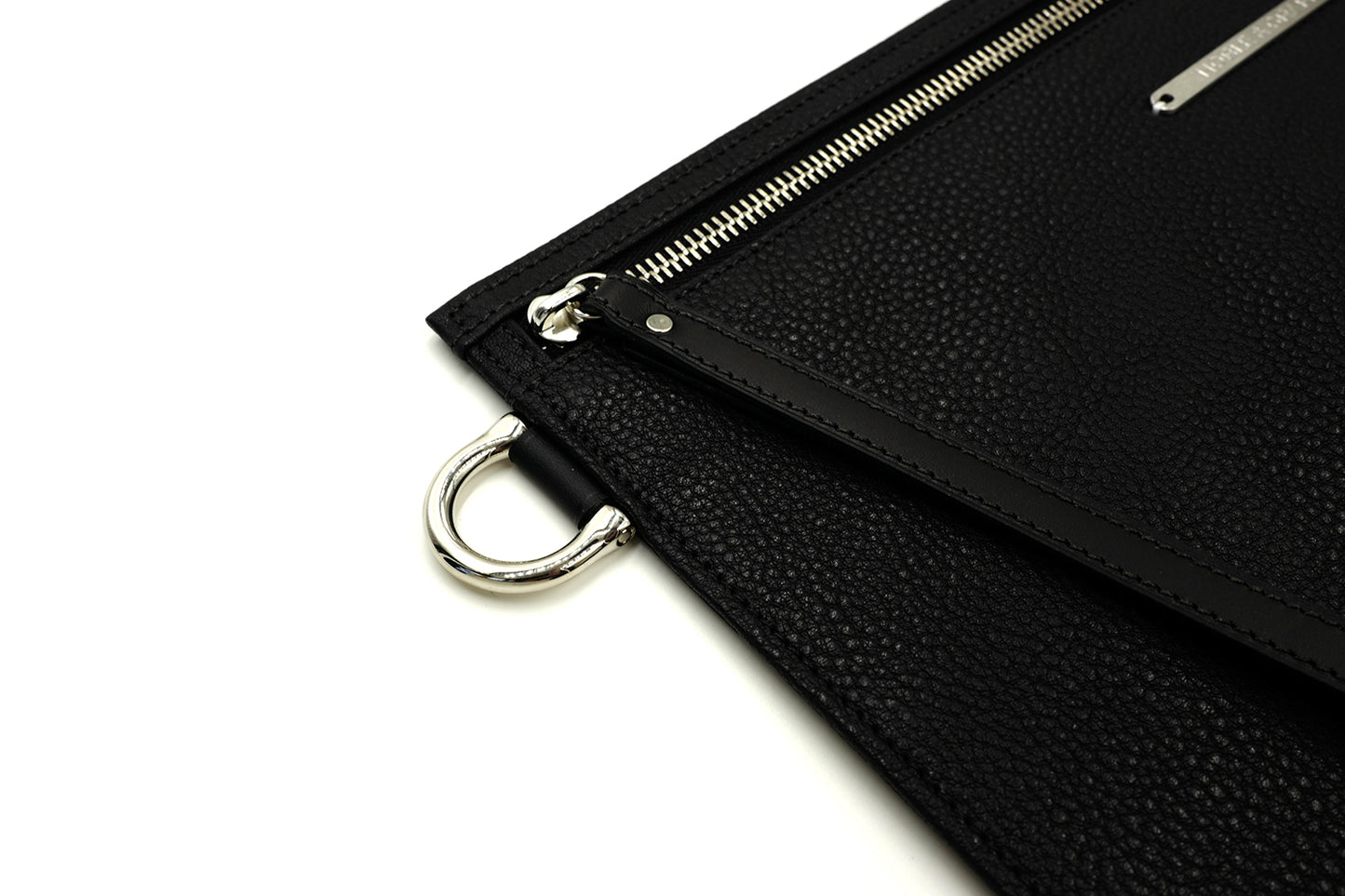 Document Pouch - Black Togo