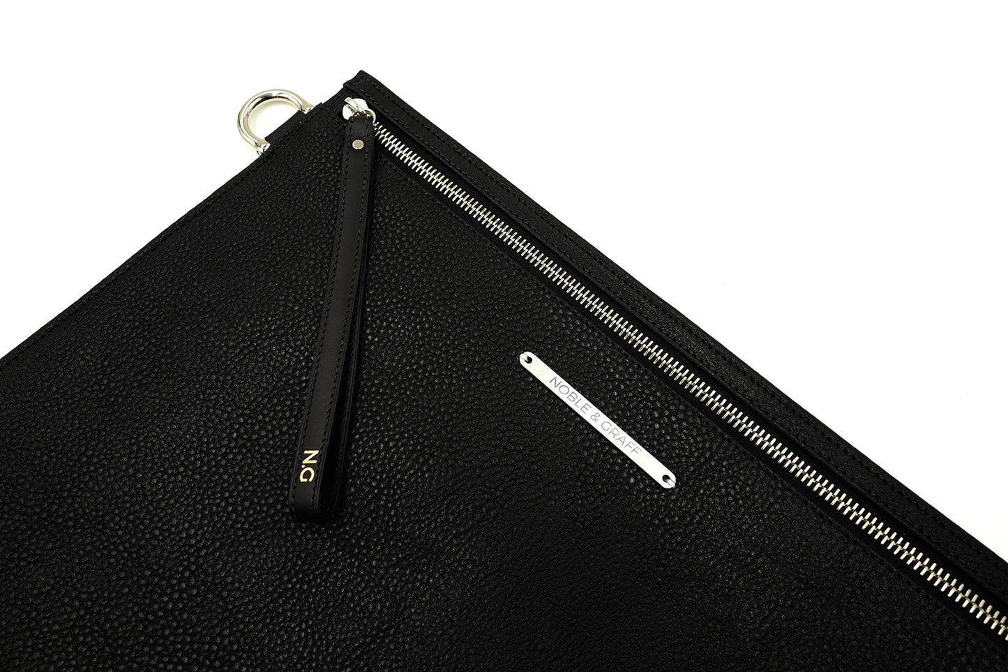 Document Pouch - Black Togo